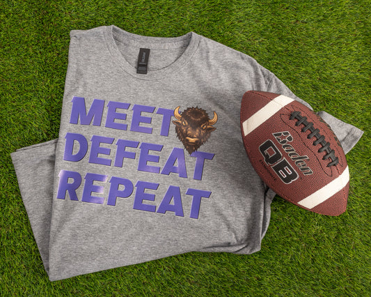 Meet Defeat Repeat T-shirt
